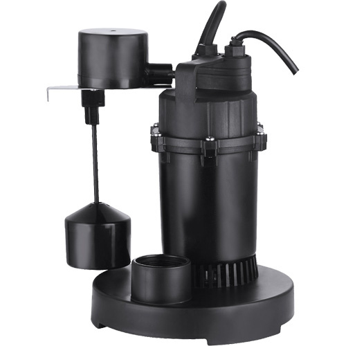 LEO LSD-252PLV Thermoplastic Submersible Sump Pump, 2560 GPH, 115 V, 4.6 A, 1/3 HP-(Each)