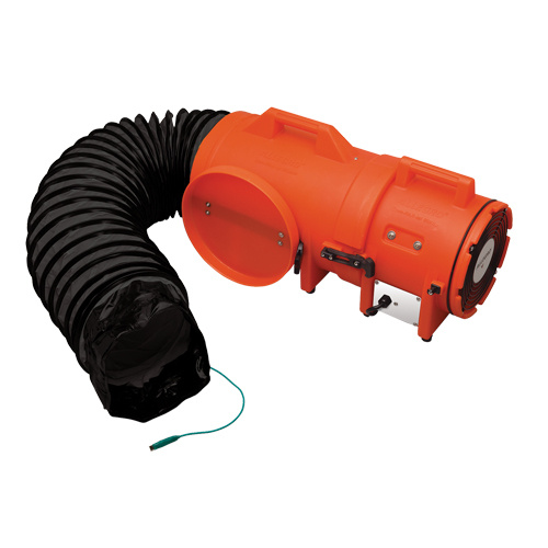 Allegro Industries 9538-15 8" Plastic COM-PAX-IAL Blowers, 1/3 HP, 900 CFM, Explosion Proof-(Each)