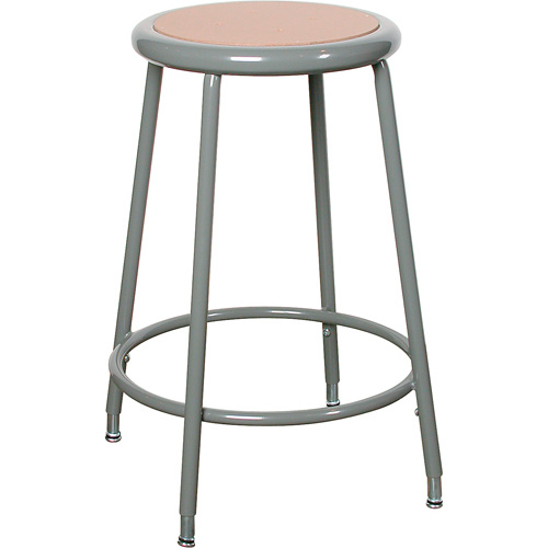 Mur-Van C511T 500 Series Stool, Stationary, Adjustable, 25" - 33", Steel/Masonite Seat, Grey-(Each)