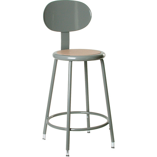 Mur-Van C513T 500 Series Stool, Stationary, Adjustable, 25" - 33", Steel/Masonite Seat, Grey-(Each)
