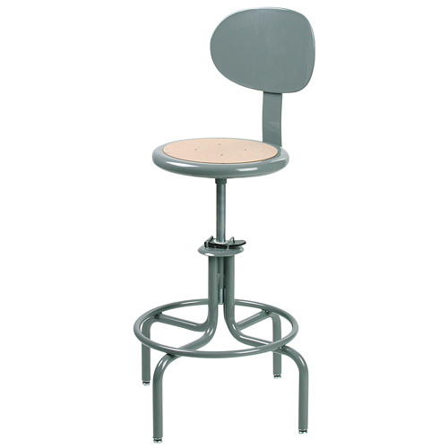 Mur-Van C623M 600 Series Stool, Stationary, Adjustable, 22" - 28", Steel/Masonite Seat, Grey-(Each)