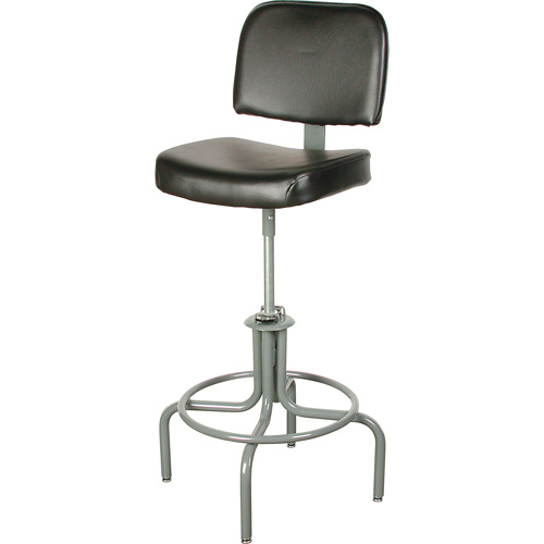 Mur-Van C672T 600 Series Stool, Stationary, Adjustable, 25" - 31", Vinyl Seat, Black-(Each)