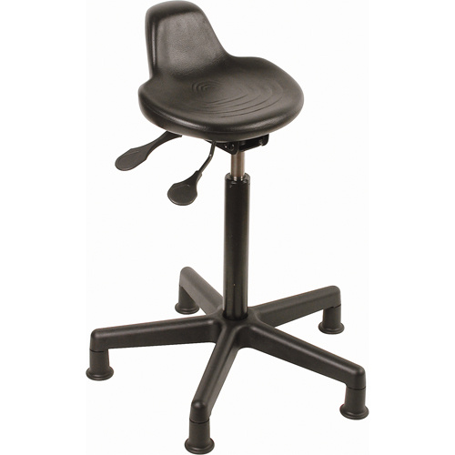 Mur-Van MVSS Stool, Sit/Stand, Adjustable, 23" - 33", Polyurethane Seat, Black-(Each)