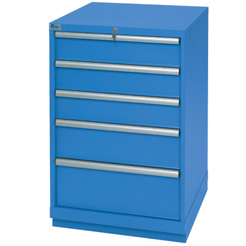Lista XSSC0900-0501/BB Drawer Cabinets Drawer Cabinets, 5 Drawers, 28-1/4" W x 28-1/2" D x 41-3/4" H, Bright blue - Each