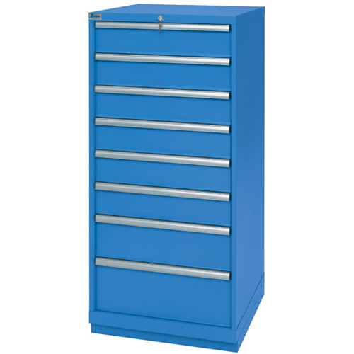 Lista XSSC1350-0803/BB Drawer Cabinets Drawer Cabinets, 8 Drawers, 28-1/4" W x 28-1/2" D x 59-1/2" H, Bright blue - Each