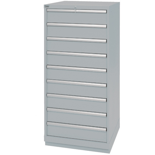 Lista XSSC1350-0903/LG Drawer Cabinets Drawer Cabinets, 9 Drawers, 28-1/4" W x 28-1/2" D x 59-1/2" H, Grey - Each