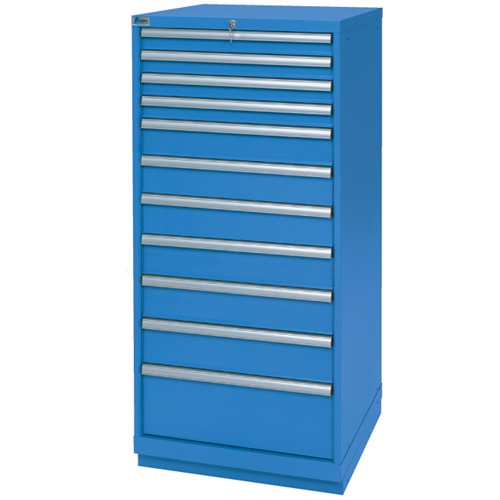 Lista XSSC1350-1103/BB Drawer Cabinets Drawer Cabinets, 11 Drawers, 28-1/4" W x 28-1/2" D x 59-1/2" H, Bright blue - Each