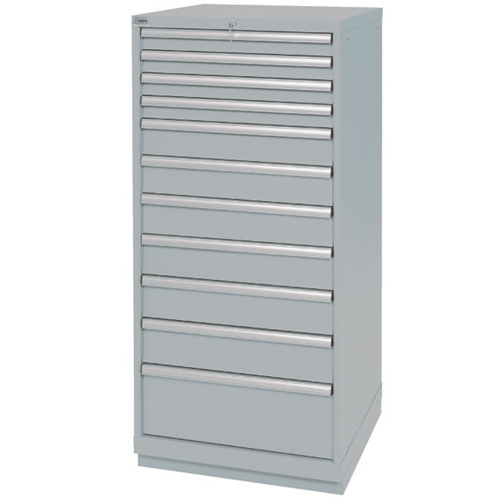 Lista XSSC1350-1103/LG Drawer Cabinets Drawer Cabinets, 11 Drawers, 28-1/4" W x 28-1/2" D x 59-1/2" H, Grey - Each