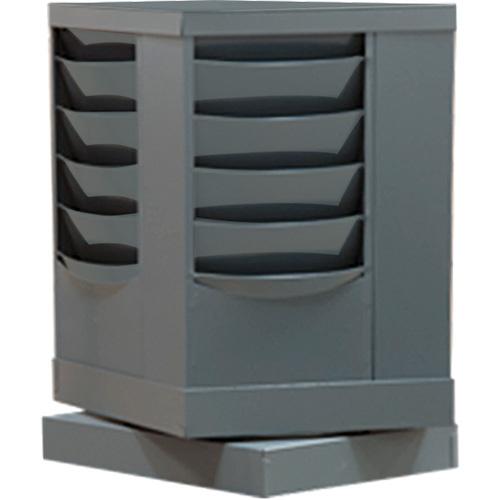 Durham Manufacturing 409-95 Literature Rack, Rotating, 20 Slots, Steel, 14-1/8" W x 14-1/8" D x 23-1/8" H-(Each)