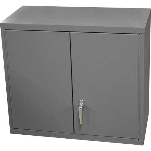 Durham Manufacturing 072SD-95 Wall-Mounted Cabinet Wall-Mounted Cabinet, 27" H x 13-11/16" W x 35-7/8" D, 2 Shelves, Steel, Grey - Each