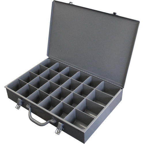 Durham Manufacturing 102PC227-95 Steel Scoop Compartment Boxes, 17.875" W x 12" D x 3" H, 24 Compartments-(Each)