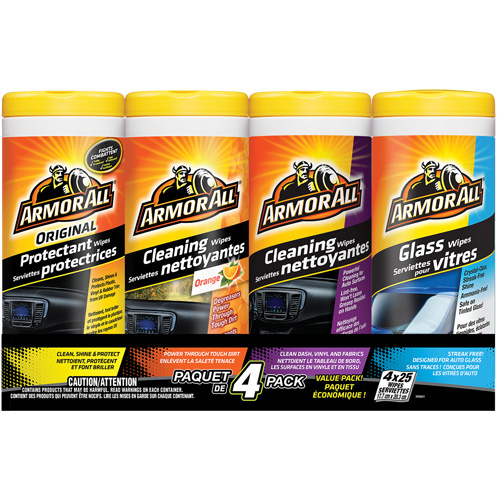 Armor All 10881C Interior Vehicle Wipes Multipack Interior Vehicle Wipes Multipack - Pack of 4
