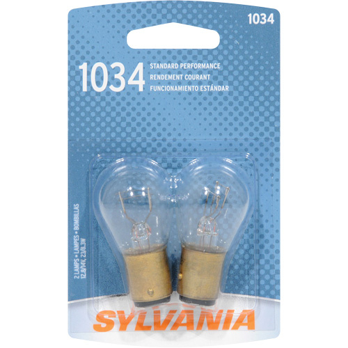 Sylvania 36113 1034 Basic Mini Automotive Bulb 1034 Basic Mini Automotive Bulb, Incandescent, 23.04 W, Off White - Pack of 2