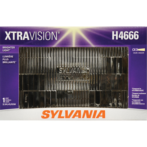 Sylvania 30730 XtraVision® H4666 Sealed Beam Headlight XtraVision<sup>®</sup> H4666 Sealed Beam Headlight, Halogen, 55 W, Off White - Each