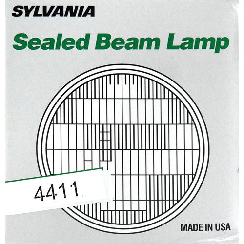 Sylvania 30957 4411 Basic Sealed Beam Headlight 4411 Basic Sealed Beam Headlight, Incandescent, 35 W, Off White - Each