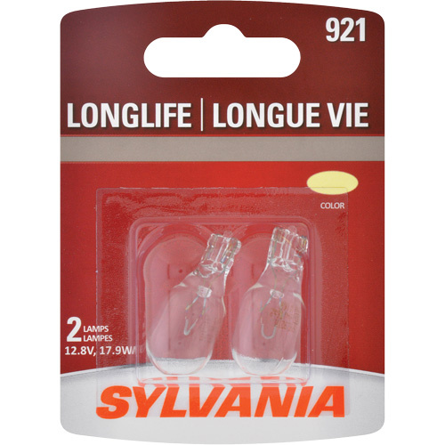 Sylvania 30103 921 Long Life Mini Automotive Bulb 921 Long Life Mini Automotive Bulb, Incandescent, 17.9 W, Off White - Pack of 2