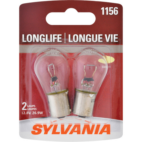 Sylvania 30175 1156 Long Life Mini Automotive Bulb 1156 Long Life Mini Automotive Bulb, Incandescent, 29.9 W, Off White - Pack of 2