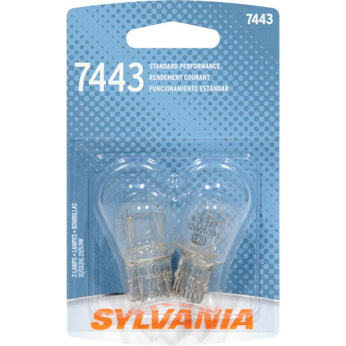 Sylvania 39579 7442 Basic Mini Automotive Bulb 7442 Basic Mini Automotive Bulb, Incandescent, 25 W/5.9 W, White - 6 Packs of 2