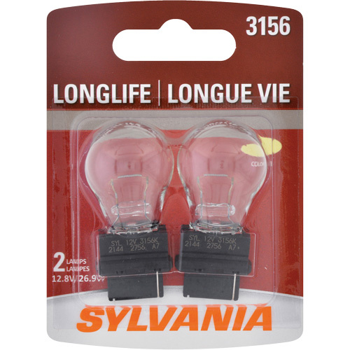 Sylvania 30135 3156 Long Life Mini Automotive Bulb 3156 Long Life Mini Automotive Bulb, Incandescent, 26.88 W, Off White - Pack of 2