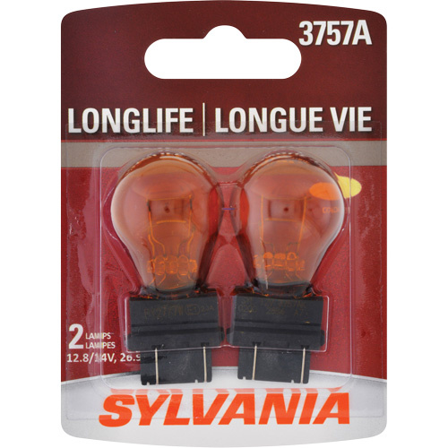 Sylvania 30155 3557A Long Life Mini Automotive Bulb 3557A Long Life Mini Automotive Bulb, Incandescent, Amber - Pack of 2