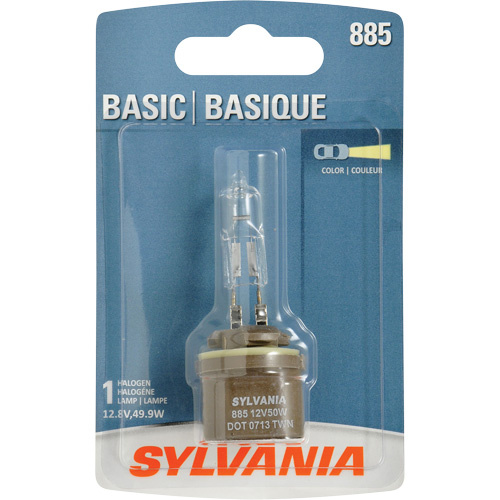 Sylvania 31574 885 Basic Fog Light Bulb 885 Basic Fog Light Bulb, Halogen, 50 W, Off White - Each
