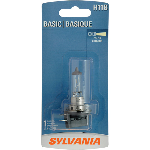 Sylvania 31566 H11B Basic Headlight Bulb H11B Basic Headlight Bulb, Halogen, 55 W, Off White - Each