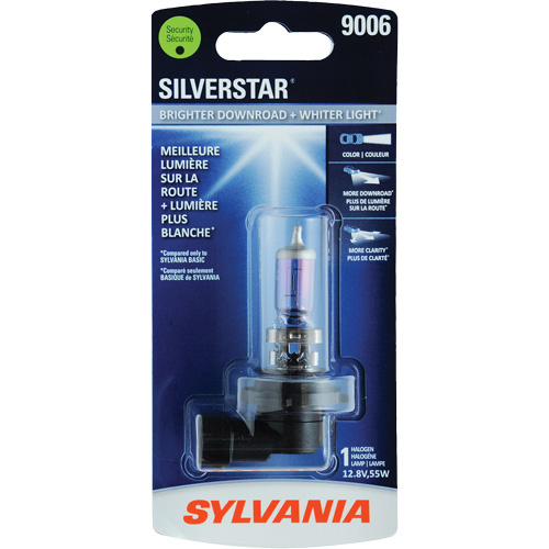 Sylvania 31646 9006 SilverStar® Headlight Bulb 9006 SilverStar<sup>®</sup> Headlight Bulb, Halogen, 55 W, White - Each