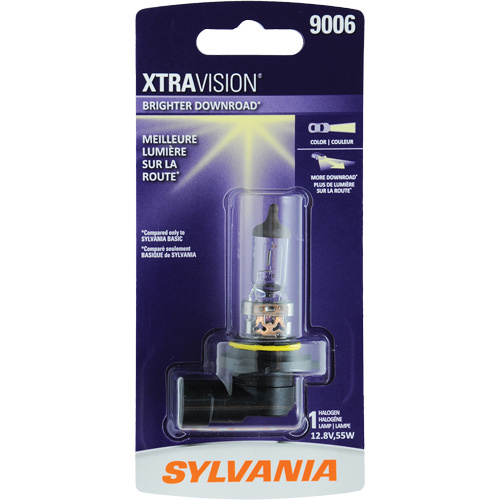 Sylvania 32268 9006 XtraVision® Headlight Bulb 9006 XtraVision<sup>®</sup> Headlight Bulb, Halogen, 55 W, Off White - Each