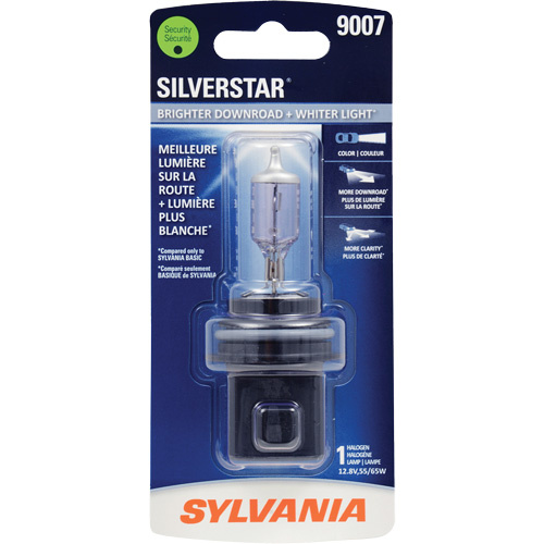 Sylvania 31650 9007 SilverStar® Headlight Bulb 9007 SilverStar<sup>®</sup> Headlight Bulb, Halogen, 55 W/65 W, White - Each