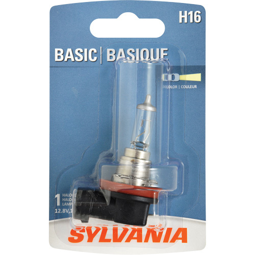 Sylvania 31595 H16 Basic Fog Light Bulb H16 Basic Fog Light Bulb, Halogen, 55 W, Off White - Each