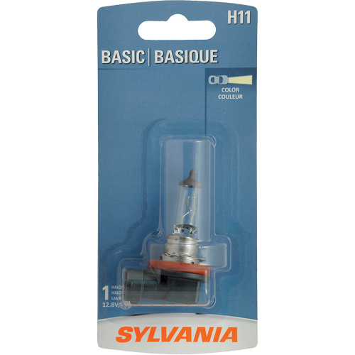 Sylvania 31565 H11 Basic Headlight Bulb H11 Basic Headlight Bulb, Halogen, 55 W, Off White - Each