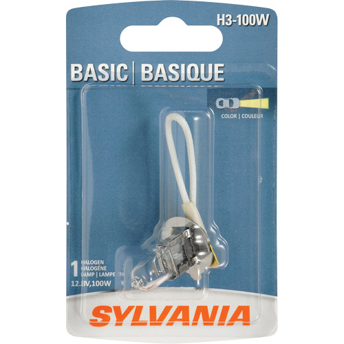 Sylvania 31593 H3-100W Basic Headlight Bulb H3-100W Basic Headlight Bulb, Halogen, 100 W, Off White - Each