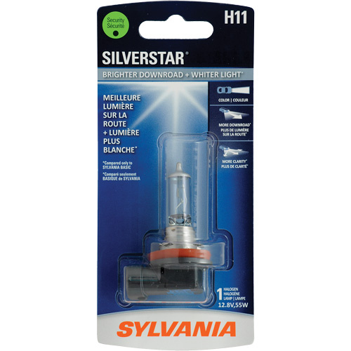 Sylvania 31658 H11 SilverStar® Headlight Bulb H11 SilverStar<sup>®</sup> Headlight Bulb, Halogen, 55 W, White - Each