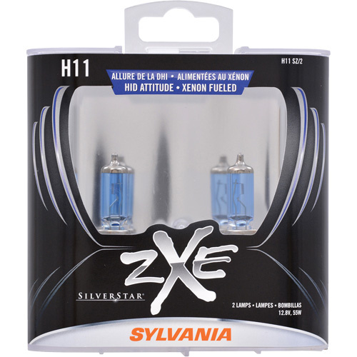 Sylvania 36399 H11 SilverStar® zXe Headlight Bulb H11 SilverStar<sup>®</sup> zXe Headlight Bulb, Halogen/HID, 55 W, White - Pack of 2