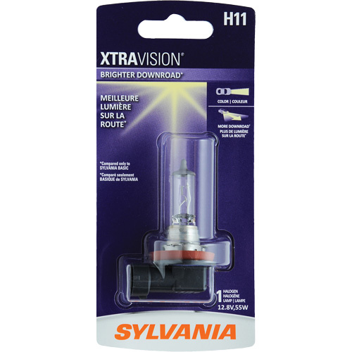 Sylvania 32278 H11 XtraVision® Headlight Bulb H11 XtraVision<sup>®</sup> Headlight Bulb, Halogen, 55 W, Off White - Each