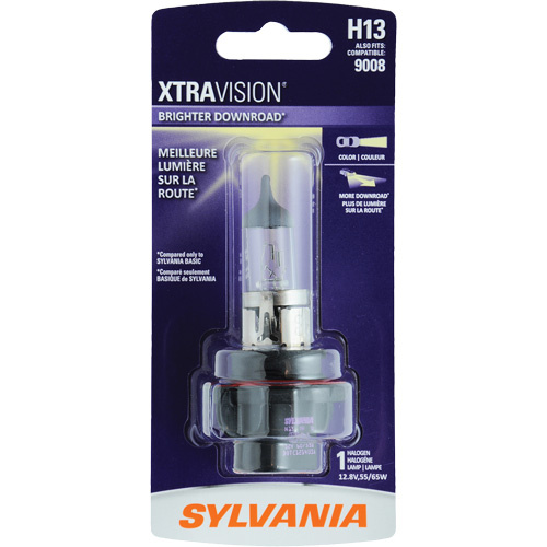 Sylvania 32272 H13 XtraVision® Headlight Bulb H13 XtraVision<sup>®</sup> Headlight Bulb, Halogen, 65 W, Off White - Each