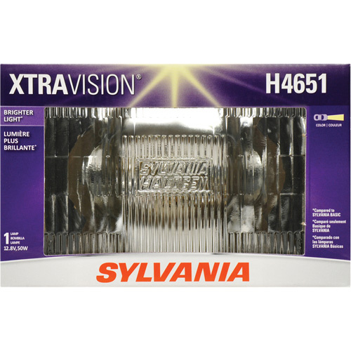 Sylvania 30728 H4651 XtraVision® Sealed Beam Headlight H4651 XtraVision<sup>®</sup> Sealed Beam Headlight, Halogen, 50 W, Off White - Each
