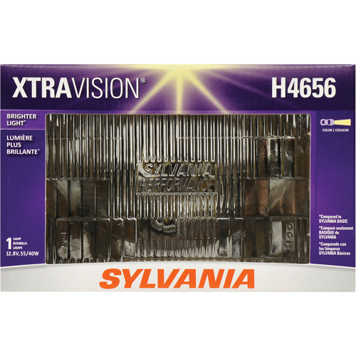 Sylvania 30729 H4656 XtraVision® Sealed Beam Headlight H4656 XtraVision<sup>®</sup> Sealed Beam Headlight, Halogen, 35 W/55 W, Off White - Each