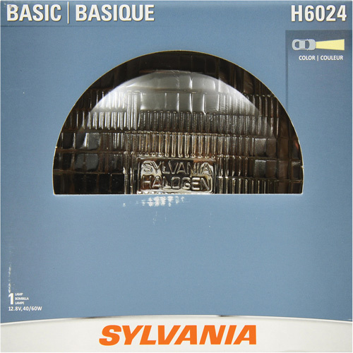Sylvania 30831 H6024 Basic Sealed Beam Headlight H6024 Basic Sealed Beam Headlight, 40 W, Off White - Each