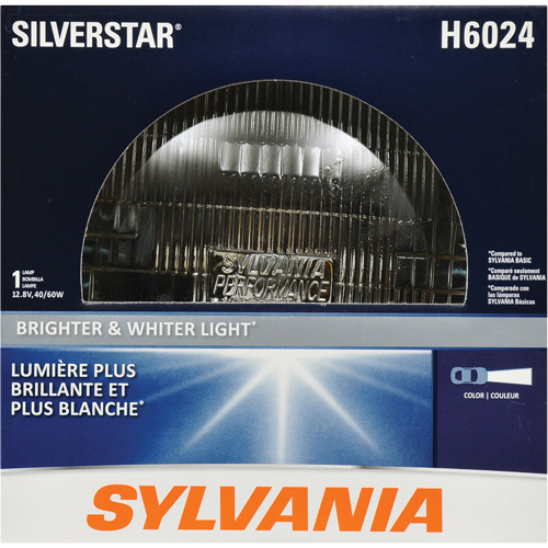 Sylvania 30809 H6024 SilverStar® Sealed Beam Headlight H6024 SilverStar<sup>®</sup> Sealed Beam Headlight, 35 W/65 W, White - Each