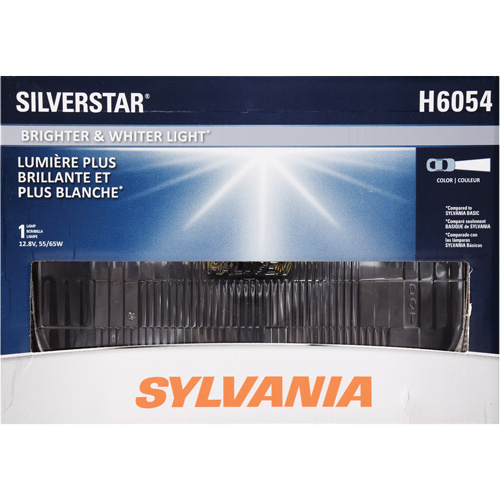 Sylvania 30810 H6054 SilverStar® Sealed Beam Headlight H6054 SilverStar<sup>®</sup> Sealed Beam Headlight, 35 W/65 W, White - Each
