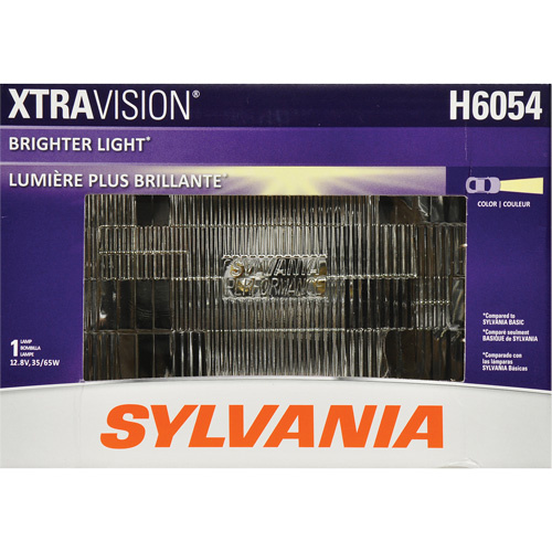Sylvania 30736 H6054 XtraVision® Sealed Beam Headlight H6054 XtraVision<sup>®</sup> Sealed Beam Headlight, Halogen, 55 W, Off White - Each
