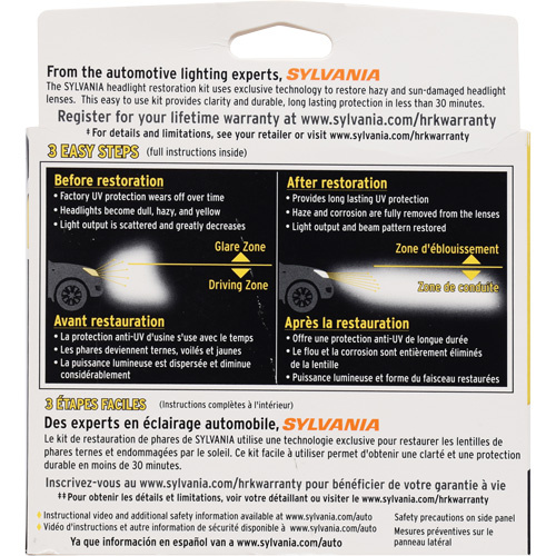 Sylvania 38774 Headlight Restoration Kit Headlight Restoration Kit - Each