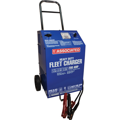 Associated Equipment  6006AGM 6/12/24 Volt Heavy-Duty Wheeled Fleet Charger 6/12/24 Volt Heavy-Duty Wheeled Fleet Charger - Each
