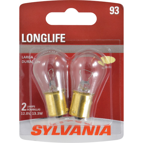 Sylvania 30178 93 Long Life Mini Automotive Bulb 93 Long Life Mini Automotive Bulb, Incandescent, 13.3 W - Pack of 2
