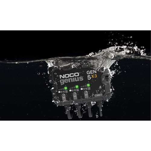NOCO GEN5X3 Genius® Gen5X3 3-Bank, 15-Amp On-Board Battery Charger Genius<sup>®</sup> Gen5X3 3-Bank, 15-Amp On-Board Battery Charger - Each