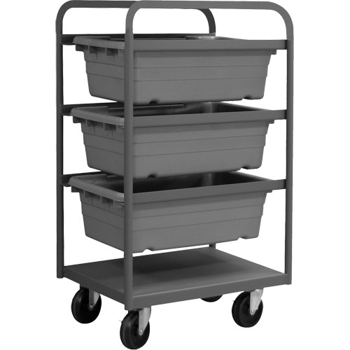 Durham Manufacturing TBR-183042-3-5PO-95 Mobile Tub Rack Mobile Tub Rack, Double-sided, 3 bins, 26" W x 18" D x 42" H - Each
