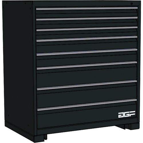 AGF Brome CF27-602840B1-440-BK Modular Drawer Cabinet Modular Drawer Cabinet, 8 Drawers, 60" W x 28" D x 40" H, Black - Each