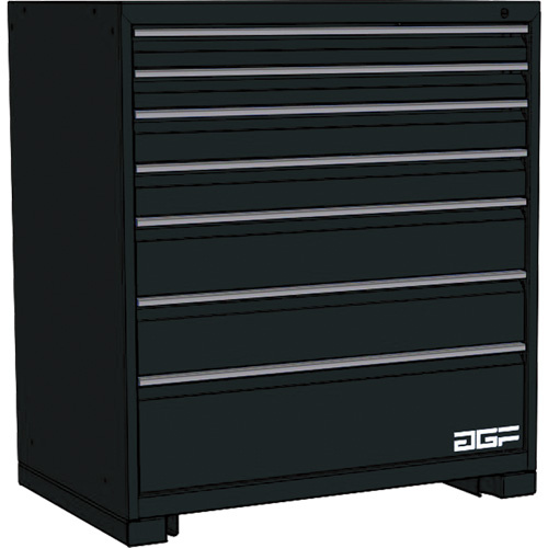 AGF Brome CF27-602840B2-440-BK Modular Drawer Cabinet Modular Drawer Cabinet, 7 Drawers, 60" W x 28" D x 40" H, Black - Each