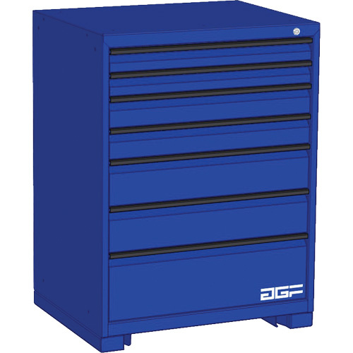 AGF Brome CF27-302440B2-440-BL Modular Drawer Cabinet Modular Drawer Cabinet, 7 Drawers, 30" W x 24" D x 40" H, Blue - Each